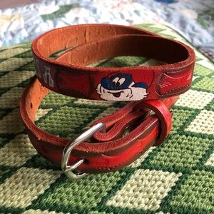 Red Smurf Leather Belt